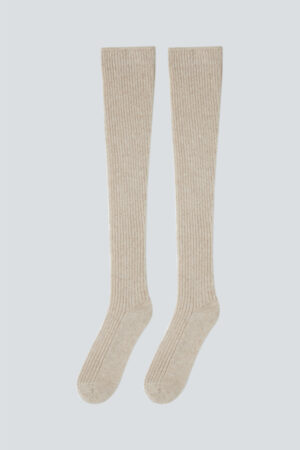 Classic MANITO Heather women's cashmere knit stockings, showcasing warm stockings for winter.